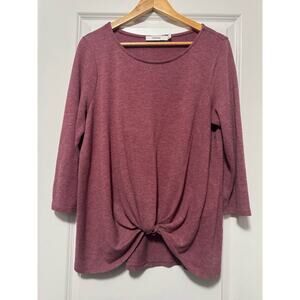 JUSTFAB maroon knot front top L